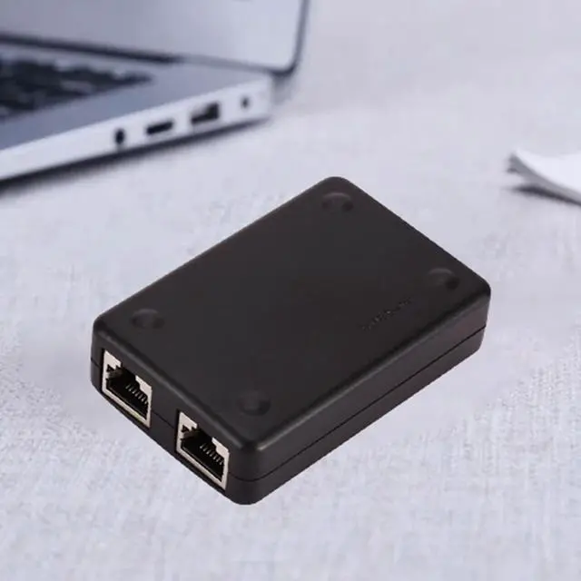 Alt view image 4 of 5 - Network Switch 2 Port RJ45 Lan Network Switch Hub  Computer Ethernet Internet Converter Adapter