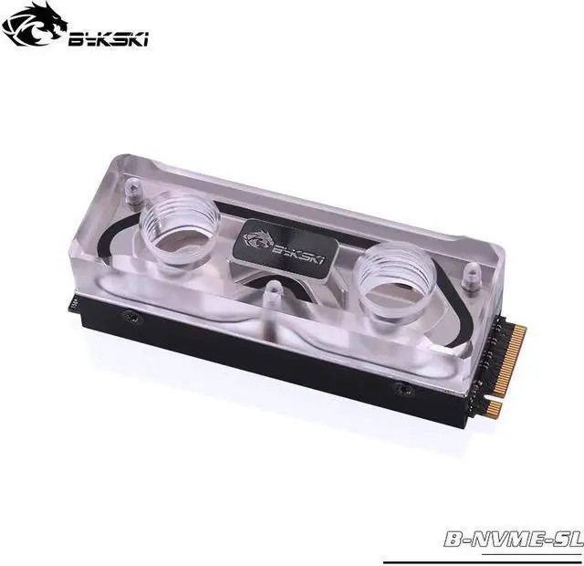 Alt view image 5 of 5 - SSD Water Block M.2 Solid State Disk Radiator Cooling Acrylic + Copper B-NVME-SL