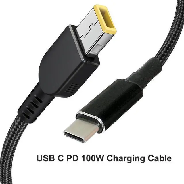 Alt view image 2 of 5 - 45W 65W 90W 100W USB Type C PD Charging Cable Cord USB C Plug Converter to Laptop Power Adapter Connector for Universal Laptops