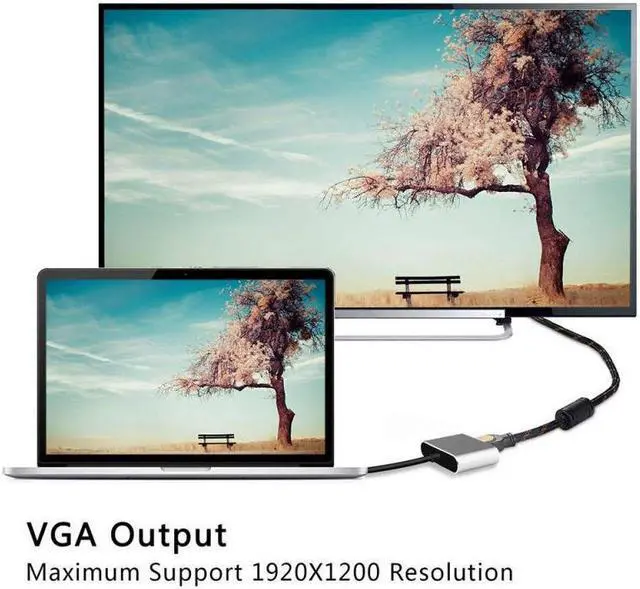 Alt view image 5 of 5 - To VGA / 4Kx2K  Converter USB 3.1 PD Adapter Audio Video Converter For Macbook/Samsung/Xiaomi/TV
