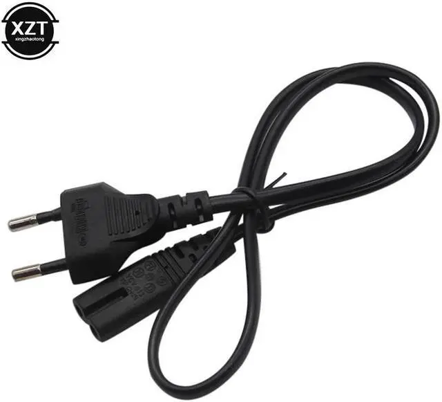 Alt view image 3 of 5 - 1Pcs 0.6M 2 ft 2 pins AC Power Cord US and EU High Quality Power Cable Power Cable for Desktop Laptop