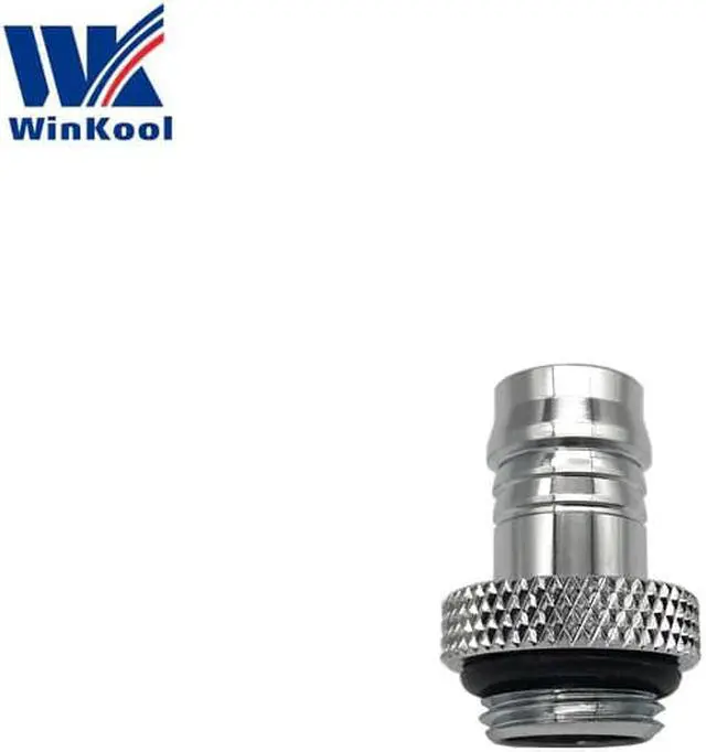 Alt view image 4 of 5 - 3/8" ID (9.5-10mm) Soft Tubing Pipe Barb Fittings Nozzle with G1/4" thread Silver Black