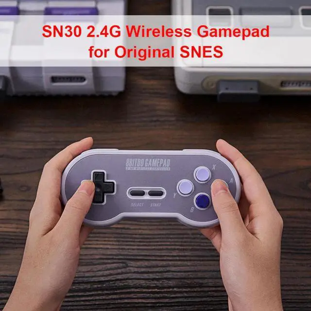 Alt view image 4 of 5 - For SNES/SFC Game Console Controller  SN30 Retro 2.4GHz Wireless Connection Battery 18 Hours  Gamepad Wireless Joystick