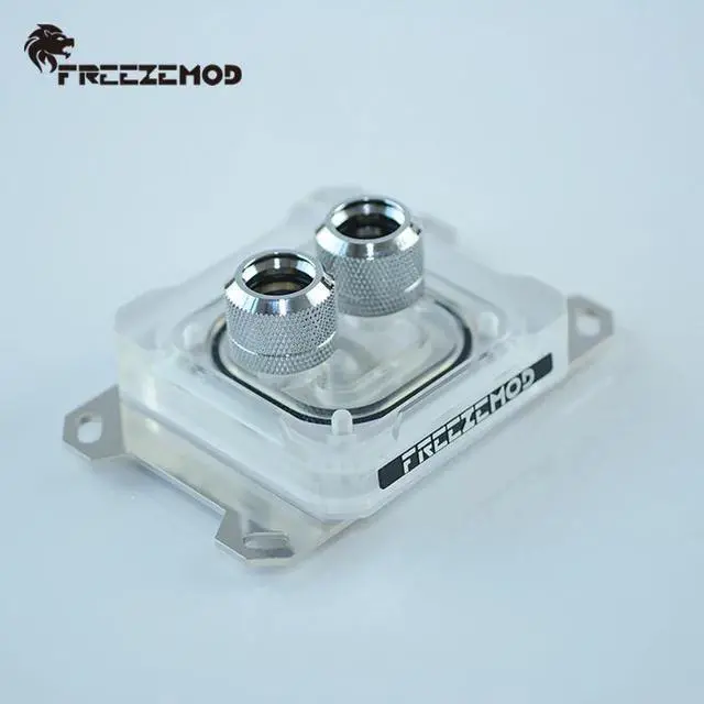 Alt view image 3 of 5 - computer PC CPU water cooler block AMD AM2 AM3 AM4 2019 3pin 5V light copper base plate water cooling. AMD-PK5E