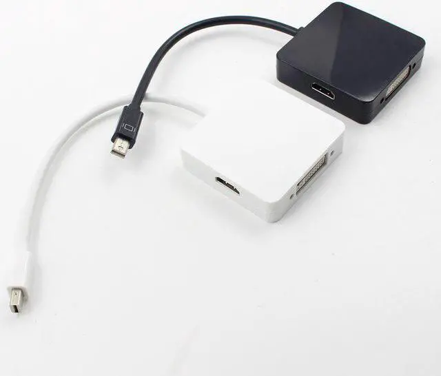 Main image of 3 IN 1 Mini Display Port Thunderbolt to DVI VGA  Adapter cable  for MacBook  splitter  aux cable