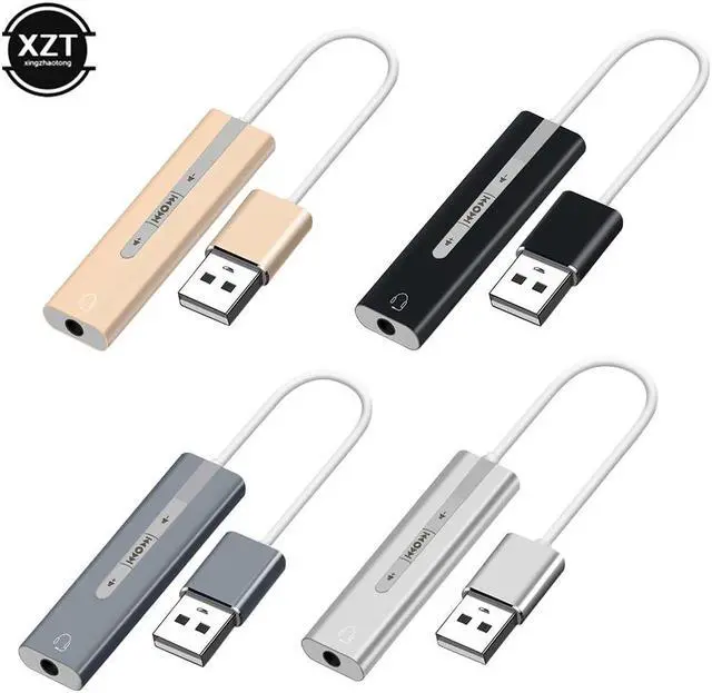 Main image of USB Sound Card USB to 2 in 1 3.5mm Jack 7.1 Adapter 3D Audio Headset Microphone MIC Dual Function Adapter for pc laptop