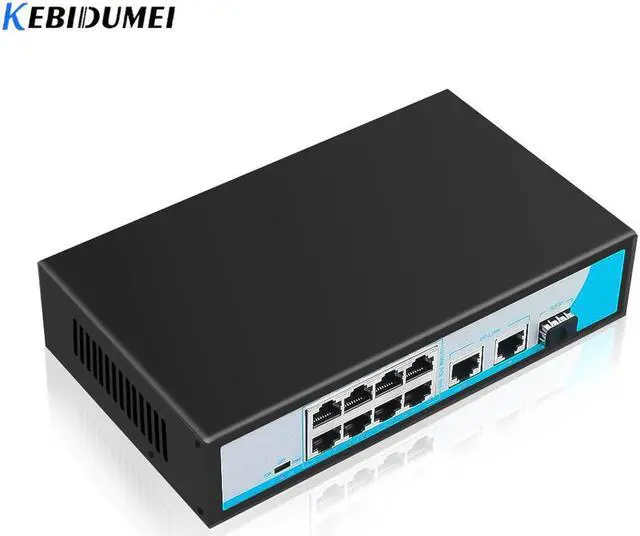 Main image of 10/100/1000M 8 Ports RJ45 Ethernet Networks POE Switch 2ch Uplink Switch 1 channel Gigabit Switch with SFP Slot