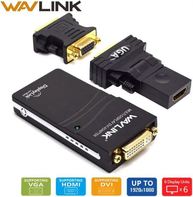 Main image of USB 2.0 to VGA/DVI/ Video Graphic Adapter Multiple Monitors Display to 1920*1080 Extend/Mirror Mode Supports Windows