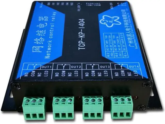 Alt view image 4 of 5 - grade 4ch network relay switch module Ethernet relay remote network switch 4channel isolated input