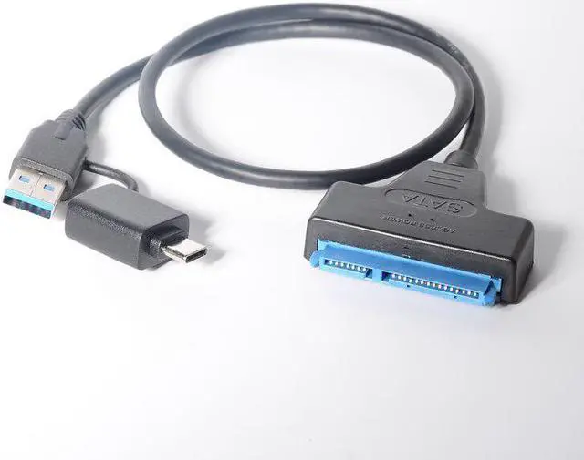 Alt view image 5 of 5 - USB C SATA Adapter 2.5 Inch SATA to USB 3.0 Type C Cable 22 Pin 7+15 HDD/SSD Cord Support UASP Serial ATA III for 2.5 SATA