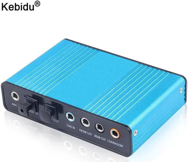 Main image of USB 2.0 Sound Card Audio Card CM6206 Chipset Channel 5.1 Sound Card SPDIF Controller Audio for PC Laptop Computer Tablet