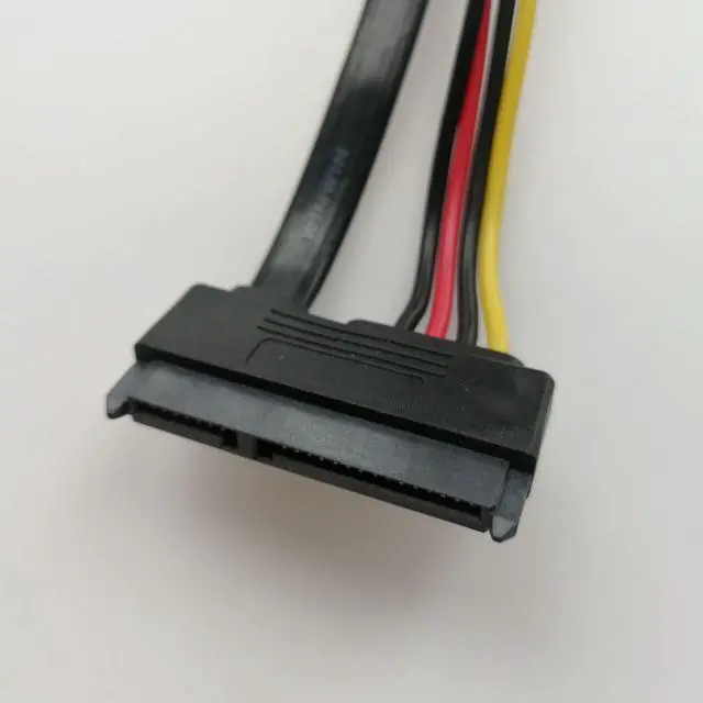 Alt view image 4 of 4 - 7+15 22pin SATA Hard Disk Drive 4pin Power Data Cable 2in1 For HTPC HIN MINI ITX Mainboard Cord 10cm
