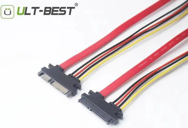 Main image of SATA Extender Cable 22Pin Male to Female 7+15 Pin Serial ATA SATA Data Power Combo Extension Cables Cord 30CM 50CM