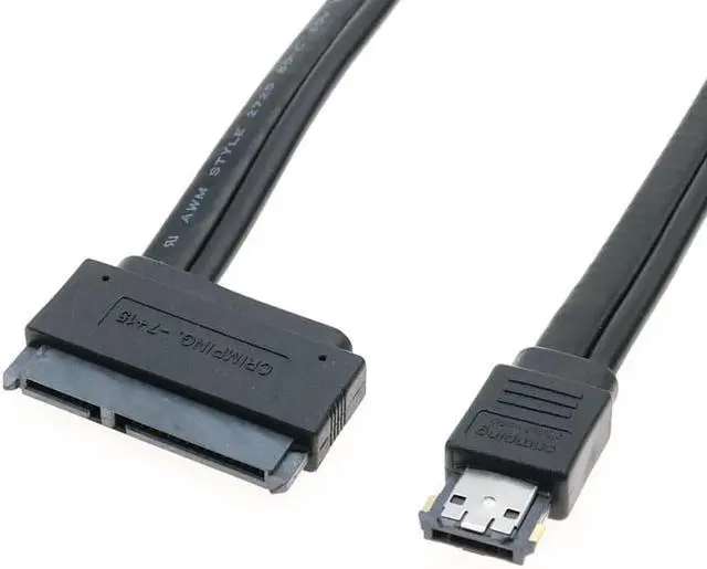 Alt view image 3 of 5 - Power Esata (eSATAp) to Sata Cable Dual Power USB 12V 5V Combo to 22 Pin (7Pin 15Pin) For 2.5 3.5 inch HDD Cable line