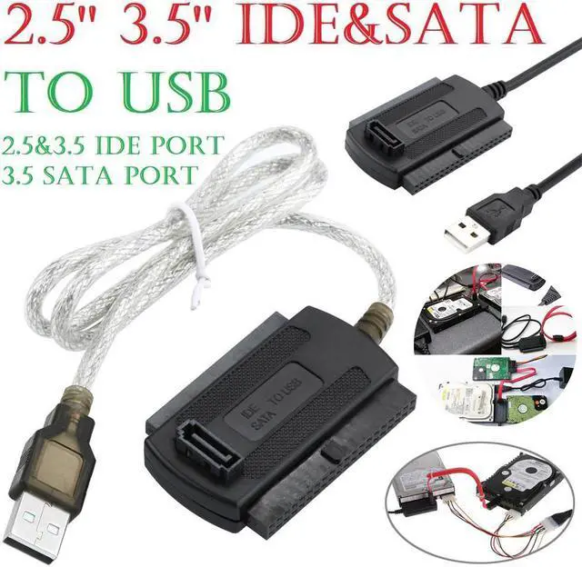 Main image of Cables 2.5/3.5 SATA/IDE To USB 2.0 Adapter Converter Cable For Hard Disk Drive CD DVD ROM
