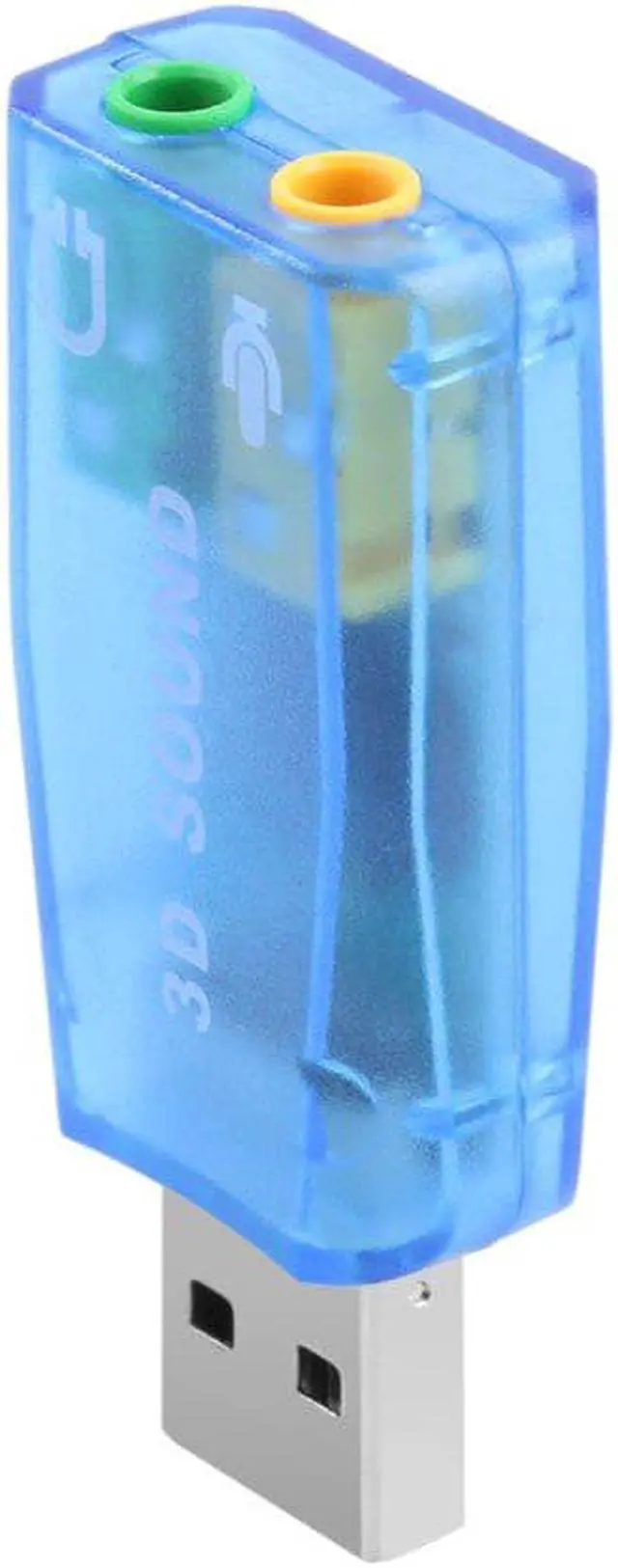 Alt view image 2 of 5 - USB Sound Card With Earbuds/Micphone Plug 3D Audio Headset Microphone Adapter for Laptop for PC Desktop for IOS