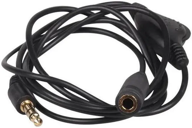 Alt view image 2 of 5 - 1m/3FT Black 3.5mm Male to Female Stereo Earphone Audio Extension Cable Cord Wire Earpiece Extension Cable With Volume Control