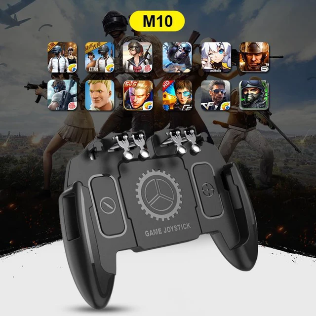 5.9'' For PUBGM M10 Six Fingers Mobile Game Controller Gamepad Trigger ...