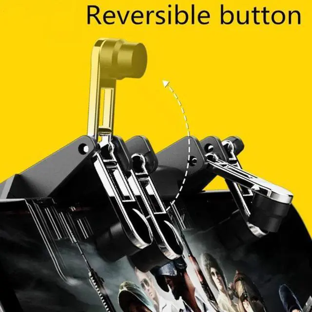 Alt view image 4 of 5 - R11 PUBG Mobile Controller Turnover Button Gamepad for IOS Android Six 6 Finger Operating Peripherals Pubg Trigger