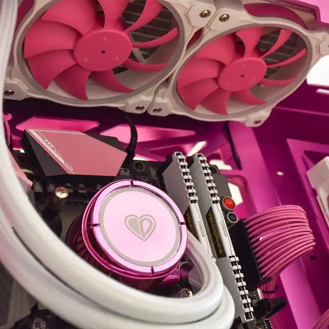 Alt view image 3 of 5 - PINKFLOW 240 CPU Water Cooler 5V Addressable RGB AIO Cooler 240mm CPU Liquid Cooler RGB Fan, Intel 115X/2066, TR4/AM4