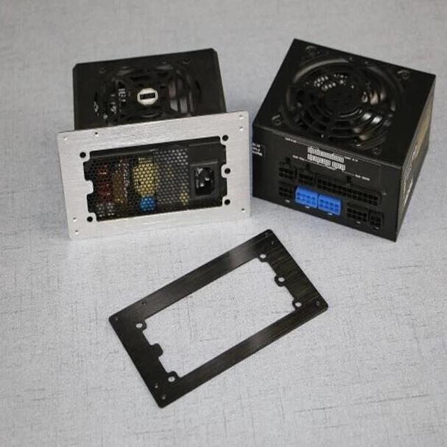 Main image of ATX Power supply Baffle Computer Small Chassis SFX Power to ATX Bracket MATX Conversion frame Black Silver