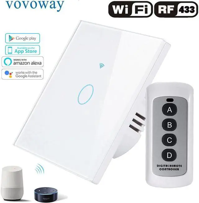 Alt view image 2 of 5 - EU touch switch,light switch,WIFI network+mobile phone APP+RF wireless control function, 1gang2gang3gang AC110-V220V