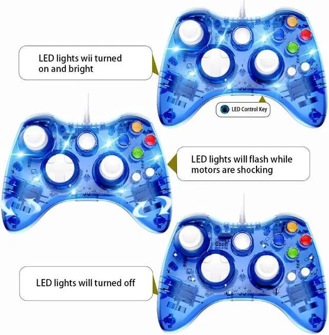 Alt view image 4 of 5 - For Xbox 360 Microsoft USB Wired Controller PC Cellphone Joypad Gamepad Console Wired For XBOX360 Game Joystick