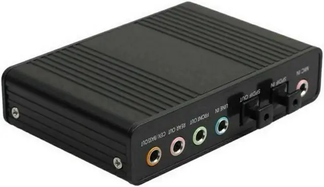 Alt view image 4 of 5 - for Laptop Desktop For Win 7 Professional USB Sound Card 6 Channel 5.1 Optical External Audio Card Converter CM6206 Chipset