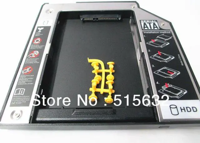 Alt view image 2 of 4 - 12.7mm 2nd SATA HDD SSD Hard Drive Bay Caddy for  Thinkpad T420 T430 W530 T530