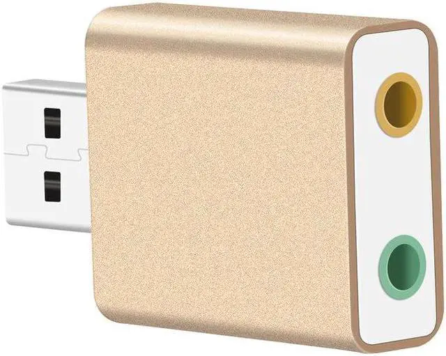 Alt view image 2 of 6 - Sound Card USB External to Earphone Headphone Microphone Jack USB Adapter Audio Card for Laptop Computer Sound Card