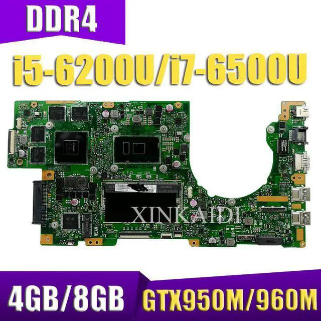 Main image of For ASUS K501U K501UX K501UXM K501UQ K501UW K501UWK Loptop motherboard Mian board W/4GB/8GB i5/i7 CPU DDR4 Memory slot