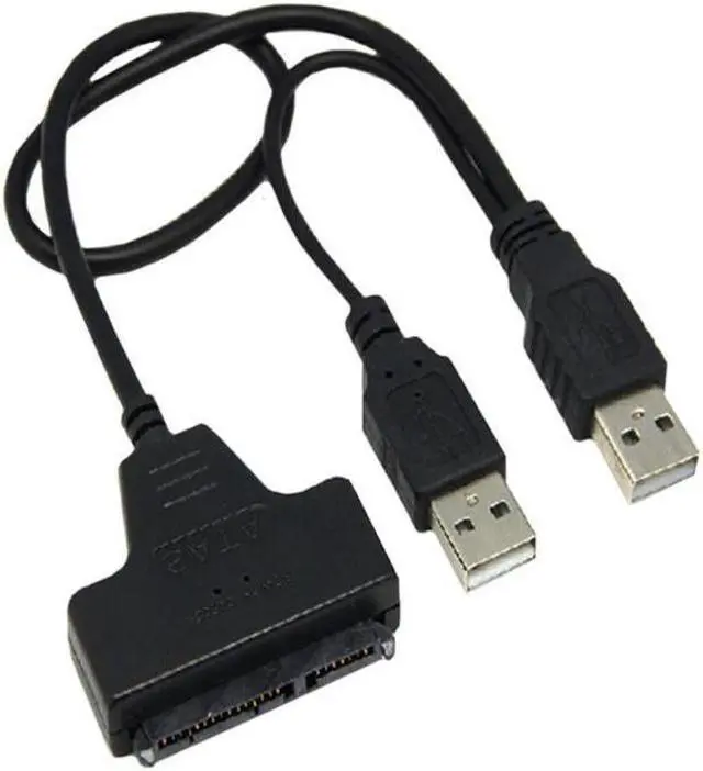 Alt view image 5 of 5 - 7+15/22Pin To USB 2.0 Adapter Cable For 2.5 HDD Laptop Hard Disk Hard Disk Drive  Notebook Usb Adapter