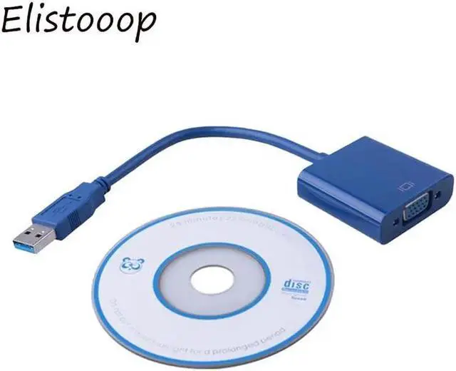 Alt view image 3 of 5 - 1080P USB 3.0 to VGA Multi-Display Video Graphic External Cable Adapter Wire for laptop DVD PC Monitor Projector HDTV