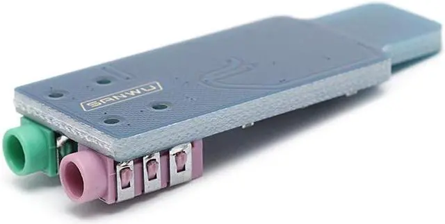 Alt view image 5 of 5 - CM108 USB Drive  Sound Card Laptop Computer External Sound Card Module