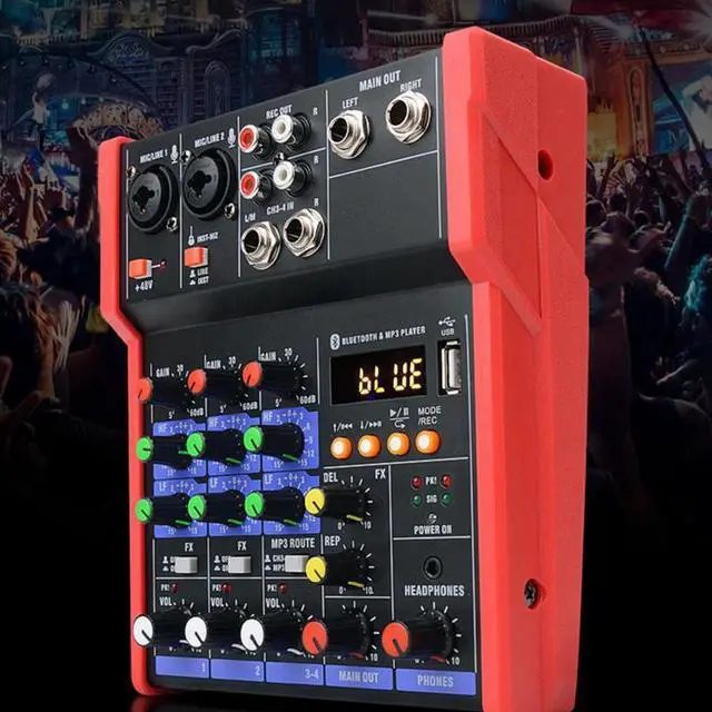 Alt view image 4 of 5 - Sound Card Bluetooth Stage Home KTV USB 5V Mini Mixer Music Portable DJ Console Studio Live Performance