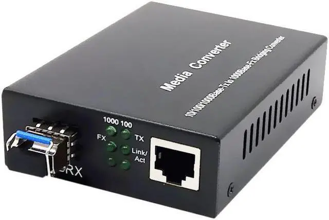 Alt view image 4 of 5 - Media Converter SFP Transceiver Module 20KM 1000Mbps Fast Ethernet RJ45 to Fiber Optic switch 2 port LC Mode  2PCS