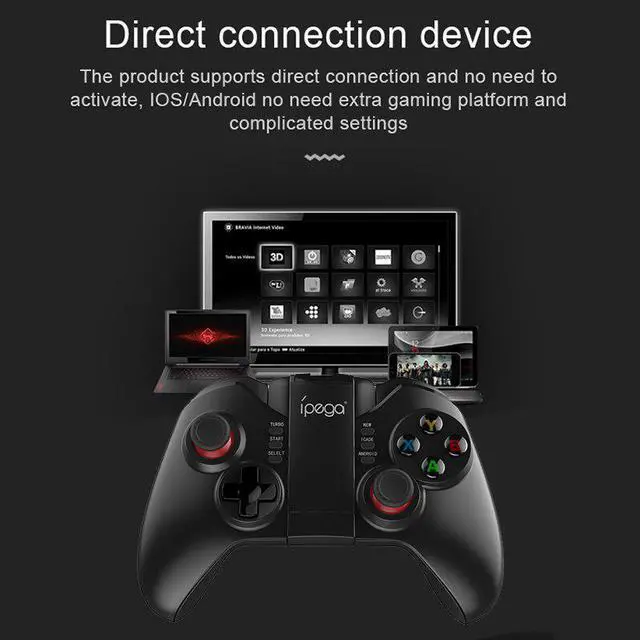 Alt view image 5 of 5 - PG9068 Gamepad Bluetooth Wireless Joystick pubg ps4 Joystick pc For Playstations 4 S3 Gamepad android joy con gamecube