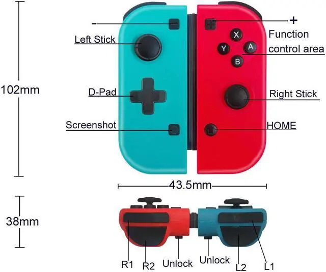 Alt view image 5 of 5 - 1pcs  Wireless Pro game controller for Nintend Switch Console switch Gamepad Joystick