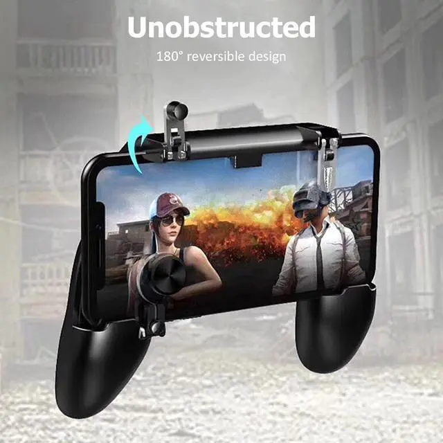 Alt view image 3 of 5 - + PUGB Mobile Joystick Gamepad Metal L1R1 Shooter Joystick for IOS Android Mobile Phone Mobile Game Controller  Fire PUBG