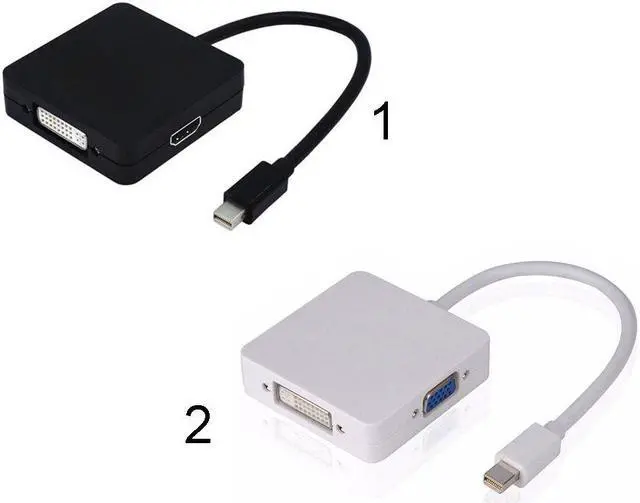 Alt view image 3 of 4 - 3 In 1 Practical Converting 18cm Accessories Connecting Dual-mode DP To DVI VGA  Adapter Cable Mini Display Port For MacBook