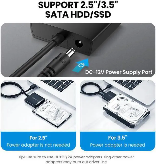 Alt view image 3 of 5 - SATA USB Adapter USB 3.0 2.0 to Sata 3 Cable Converter Cabo For 2.5 3.5 HDD SSD Hard Disk Drive Sata to USB Adapter