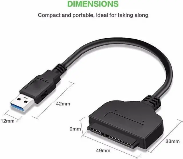 Alt view image 4 of 5 - 2.5 Inch Externe HDD SSD Harde Schijf 22 Pin Sata III Kabel USB 3.0 SATA 3 Kabel Sata Naar USB 3.0 Adapter Tot 6 Gbps