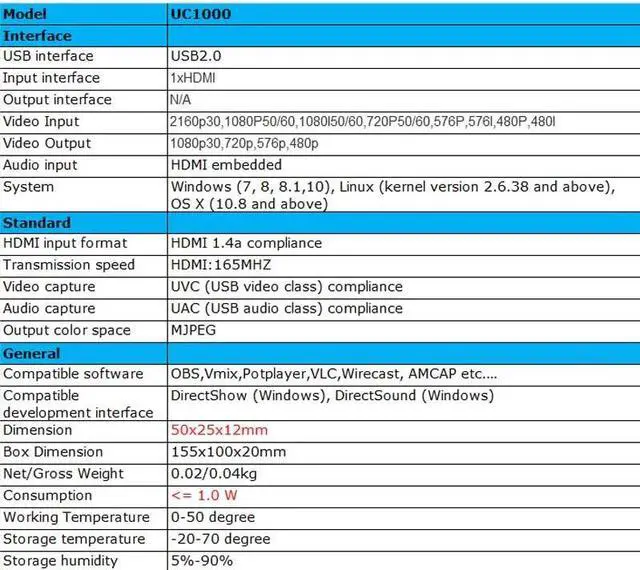 Alt view image 3 of 4 - 4K Capture Card UHD VIDEO  Dongle Conference Game Streaming Live  Broadcast OBS VMix Wirecast Xsplit