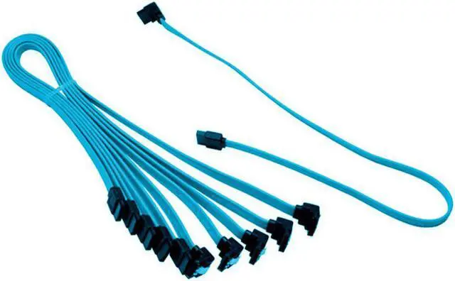 Main image of 5x Straight 90 Right Angle SATA 3.0 Cable 6GB/s SATA III Cable Flat Data Cord for HDD