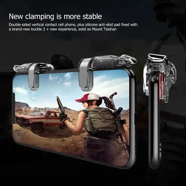 Alt view image 5 of 5 - 2pcs K03 Mobile Phone Gaming Grip Trigger Fire Button Game Controller Gamepad Joystick for PUBG shooting handle