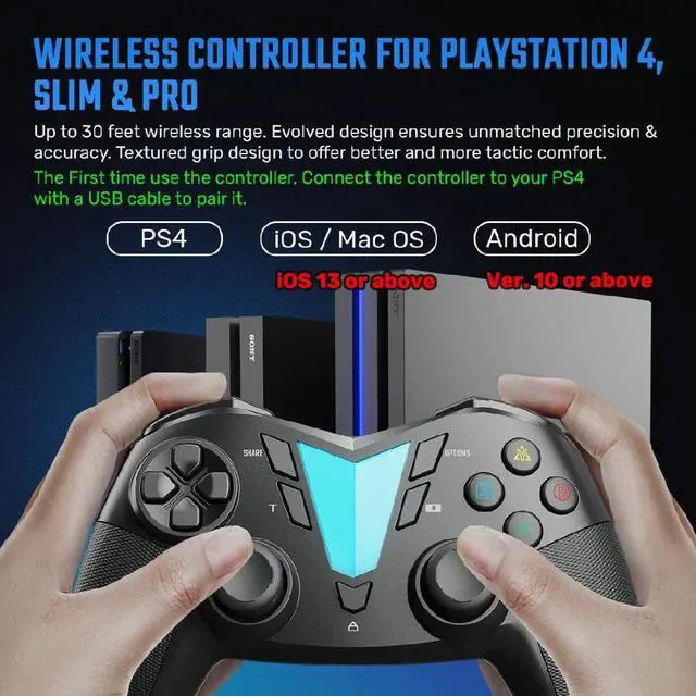 Alt view image 2 of 5 - iFYOO Bluetooth Wireless Controller, for iOS 13.4/iPhone/Android/PC Steam/PS4 Console,for Call of Duty, Apple Arcade, MFI Games