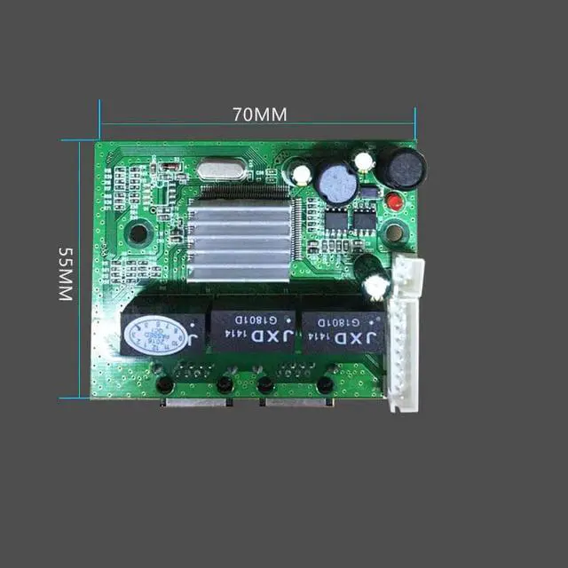 Alt view image 2 of 5 - 3port 10/100/1000Mbps Gigabit network Switch RJ45 with LED display PCBA board factory OEM/ODM ethernet switch 1000mbps