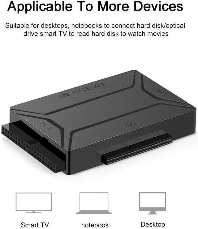 Alt view image 3 of 5 - Converter USB3.0 To SATA/IDE 2.5in 3.5in External Hard Disk Case Box Adapter Cable 5GBPS Highspeed For PC Laptop New