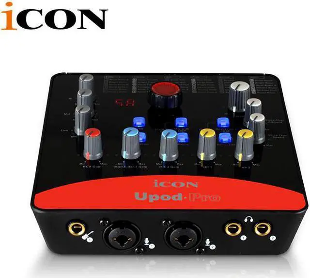 Alt view image 4 of 5 - PC-K700 recording microphone + ICON upod pro sound card with ISK audio cables for Internet karaoke, personal recording