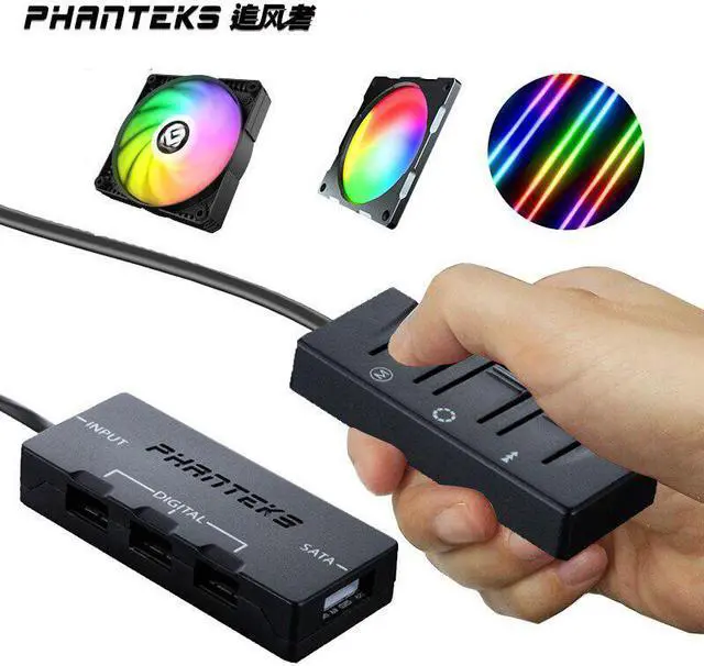 Main image of 5V-3Pin D-RGB Controller Fan Holos Light Strip Spliter Support Sync Motherboard,PH-CTHUB_DRGB_01